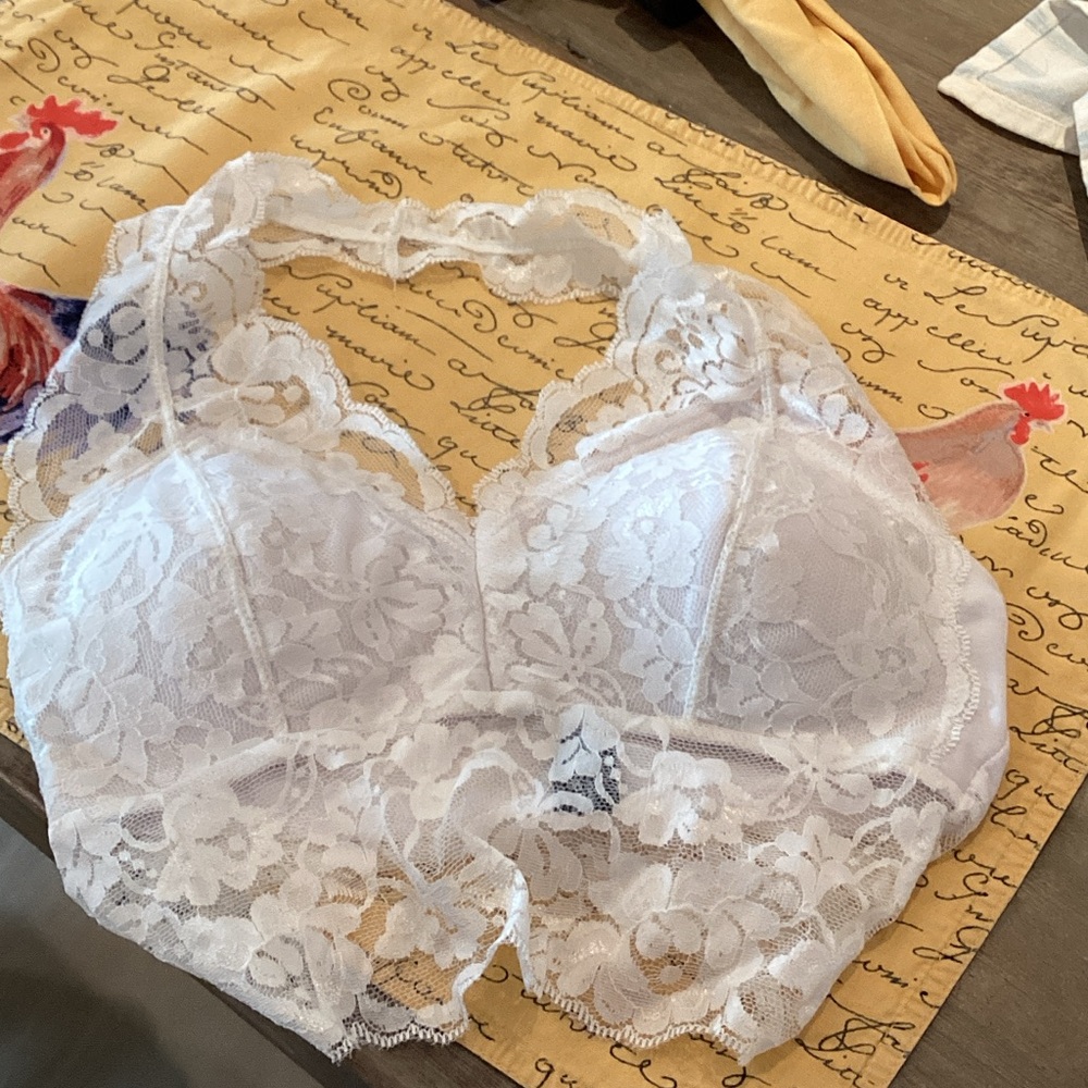 Elegant White Lace Bralette